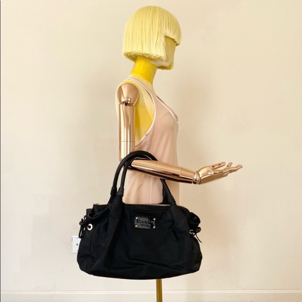Kate Spade Steve Nylon  Leather Satchel Tote Bag
